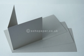 Stone Grey Tinted Creased Cards 140 x 140mm 250gsm